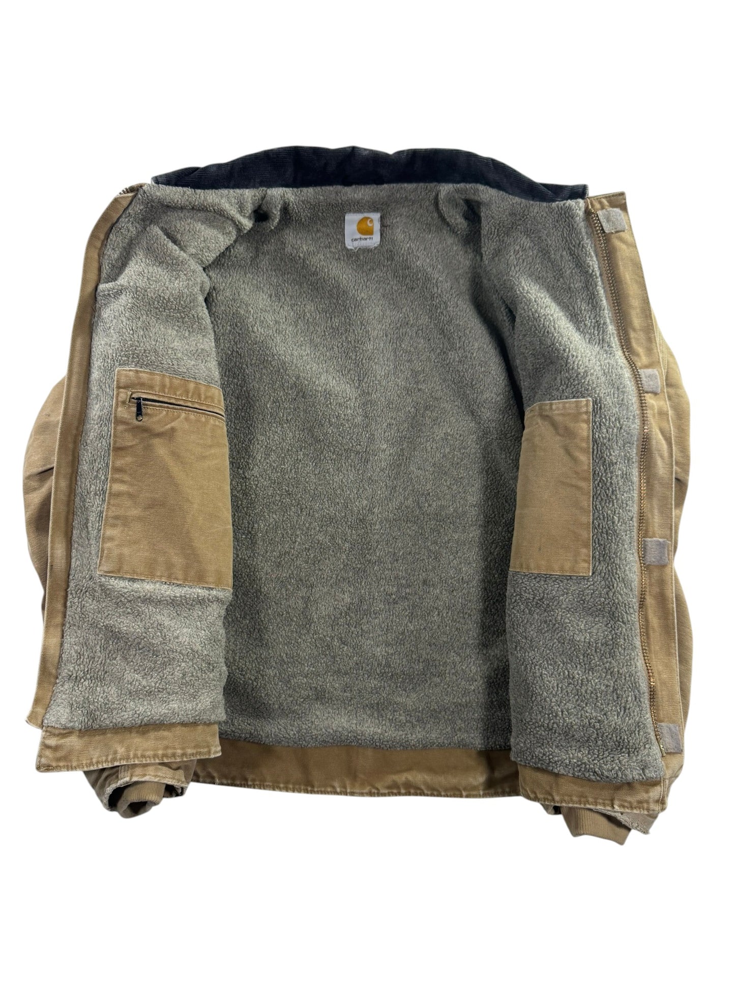 Vintage Carhartt J164 CML Sherpa-Lined Dearborn DetroJacket Camel/Brown Men's M