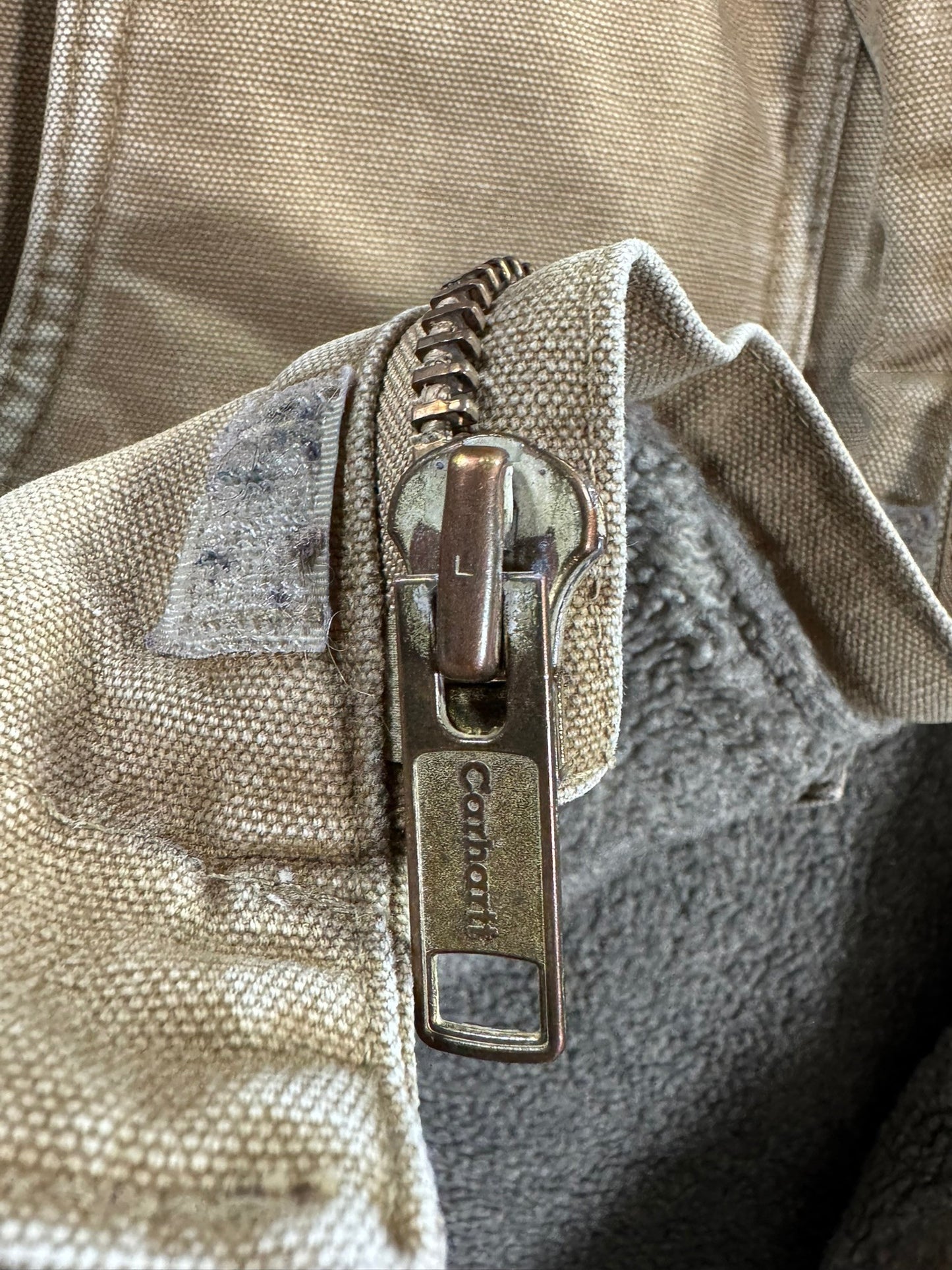 Vintage Carhartt J164 CML Sherpa-Lined Dearborn DetroJacket Camel/Brown Men's M