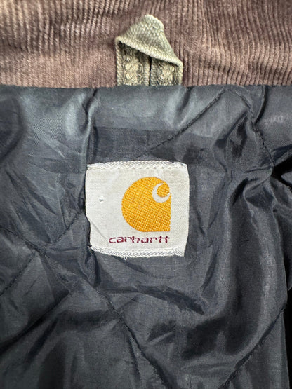 Vintage Carhartt J22 MOS Arctic Detroit Jacket Moss Green Canvas Quilted Mens XL