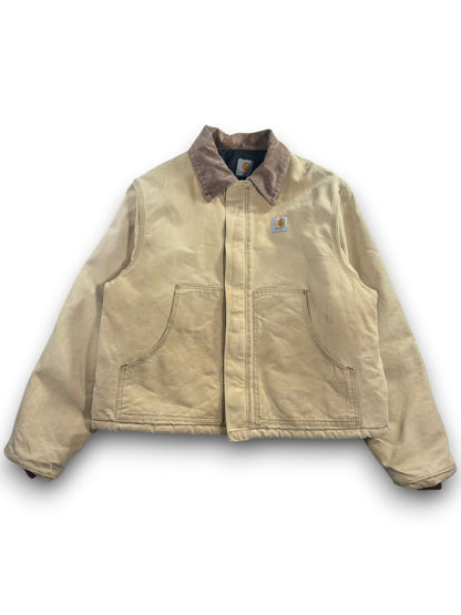 Vintage Sun Faded Carhartt J22 BRN Arctic Detroit Jacket Canvas Quilted Men's XL