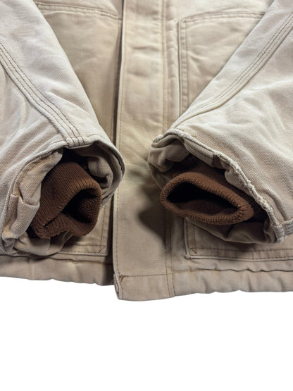 Vintage Sun Faded Carhartt J22 BRN Arctic Detroit Jacket Canvas Quilted Men's XL