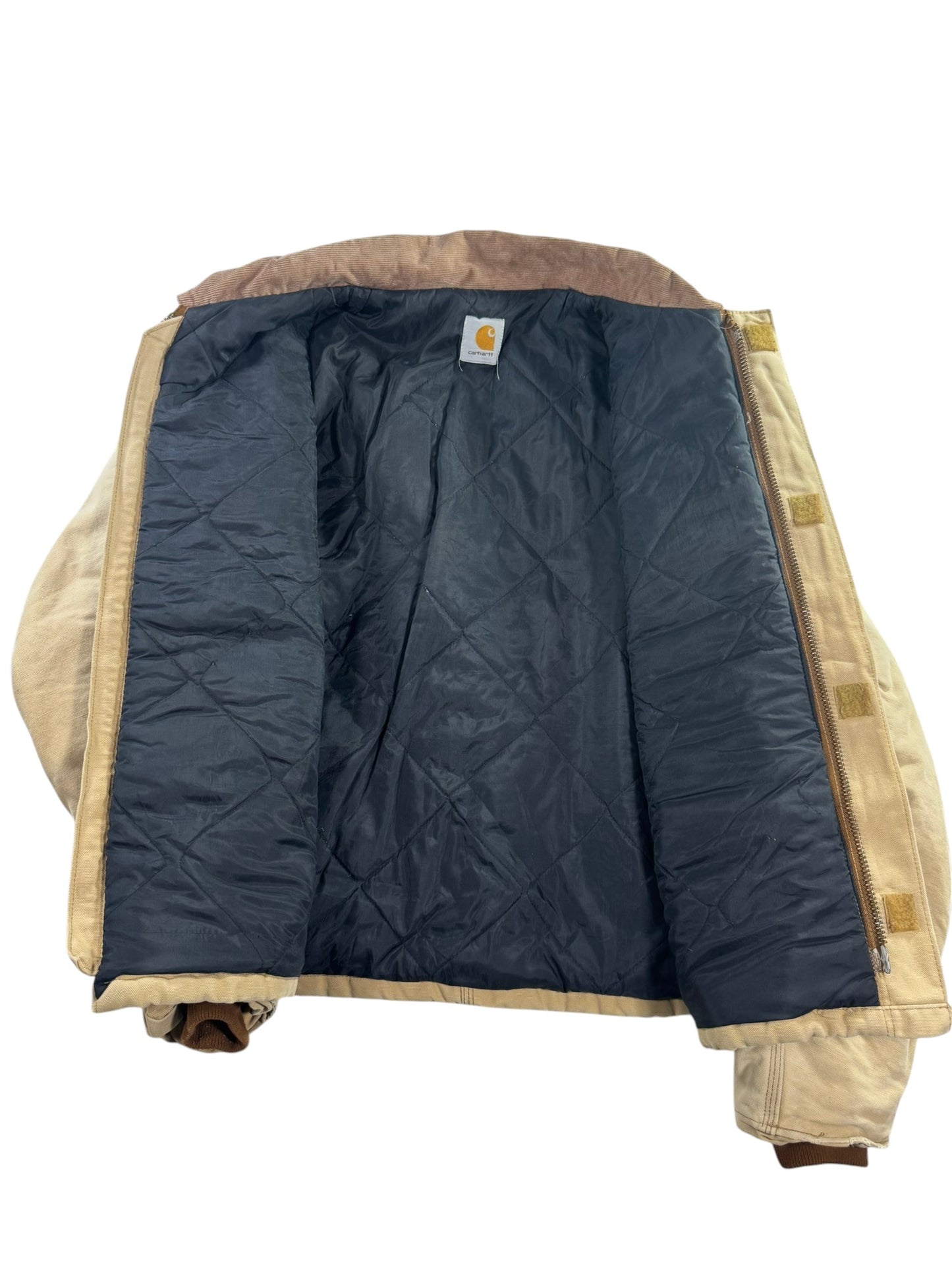 Vintage Sun Faded Carhartt J22 BRN Arctic Detroit Jacket Canvas Quilted Men's XL
