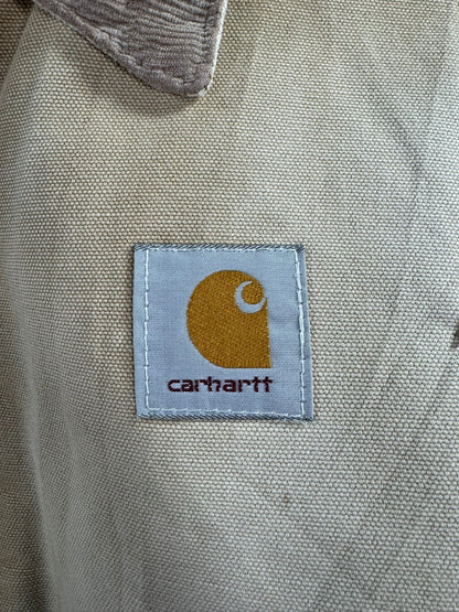 Vintage Distressed/Faded Carhartt J02 BRN Tan Detroit Quilt Lined Jacket Men's L