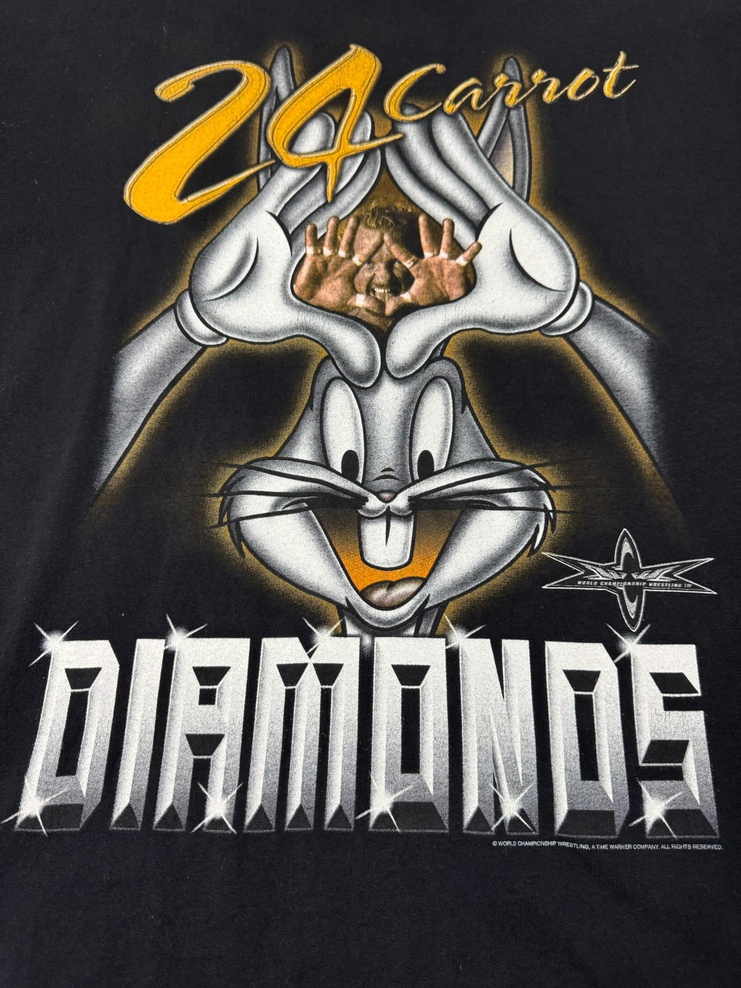 Vintage 1998 Diamond Dallas Page x Bugs Bunny 24 Carrot Wrestling Tee - XL
