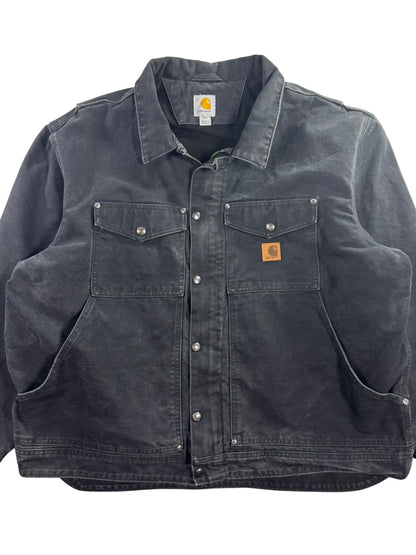 Carhartt Berwick Jacket Men's 2XL Fleece Lined Sandstone Black VTG