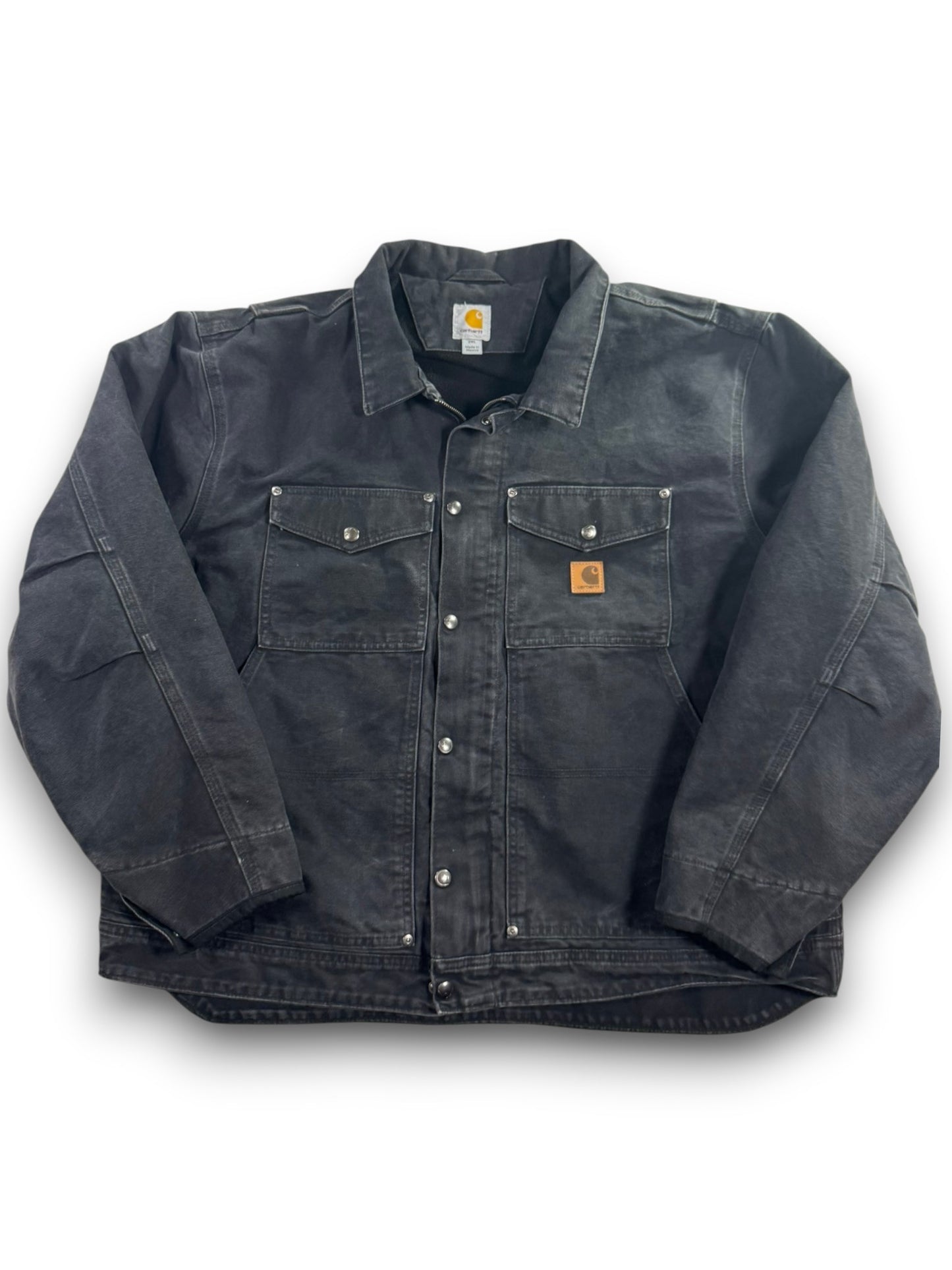 Carhartt Berwick Jacket Men's 2XL Fleece Lined Sandstone Black VTG