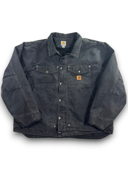 Carhartt Berwick Jacket Men's 2XL Fleece Lined Sandstone Black VTG