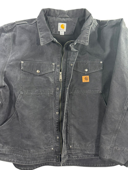 Carhartt Berwick Jacket Men's 2XL Fleece Lined Sandstone Black VTG