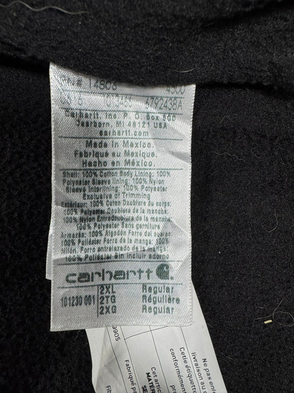 Carhartt Berwick Jacket Men's 2XL Fleece Lined Sandstone Black VTG