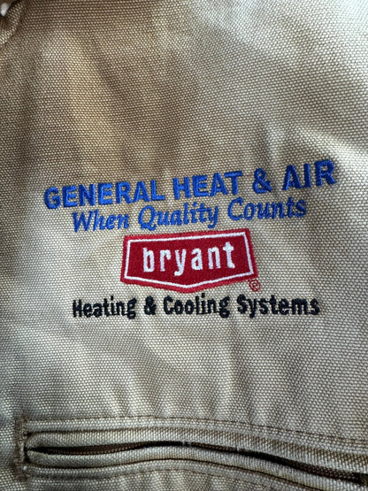Carhartt Detroit Jacket Vintage J01 BRN 46R Made in US Blanket Lined Canvas XL