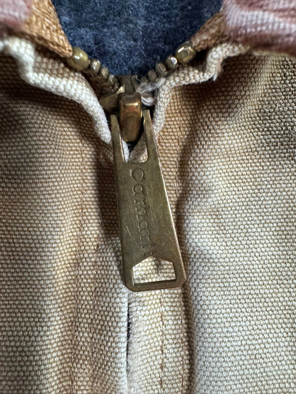 Carhartt Detroit Jacket Vintage J01 BRN 46R Made in US Blanket Lined Canvas XL