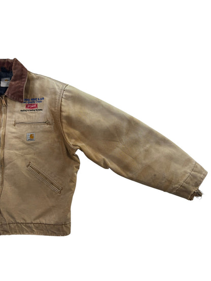 Carhartt Detroit Jacket Vintage J01 BRN 46R Made in US Blanket Lined Canvas XL