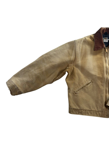 Carhartt Detroit Jacket Vintage J01 BRN 46R Made in US Blanket Lined Canvas XL