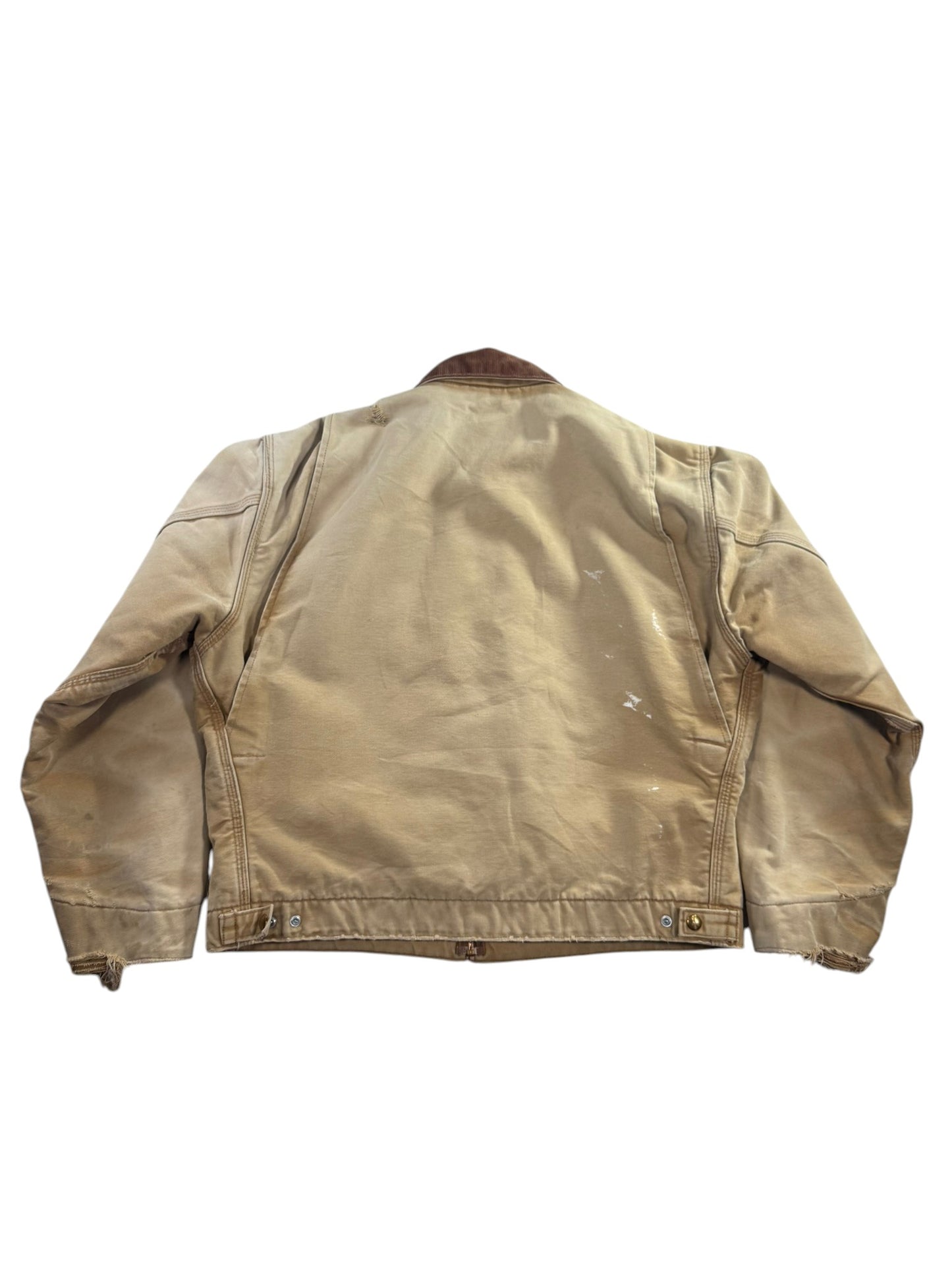 Carhartt Detroit Jacket Vintage J01 BRN 46R Made in US Blanket Lined Canvas XL