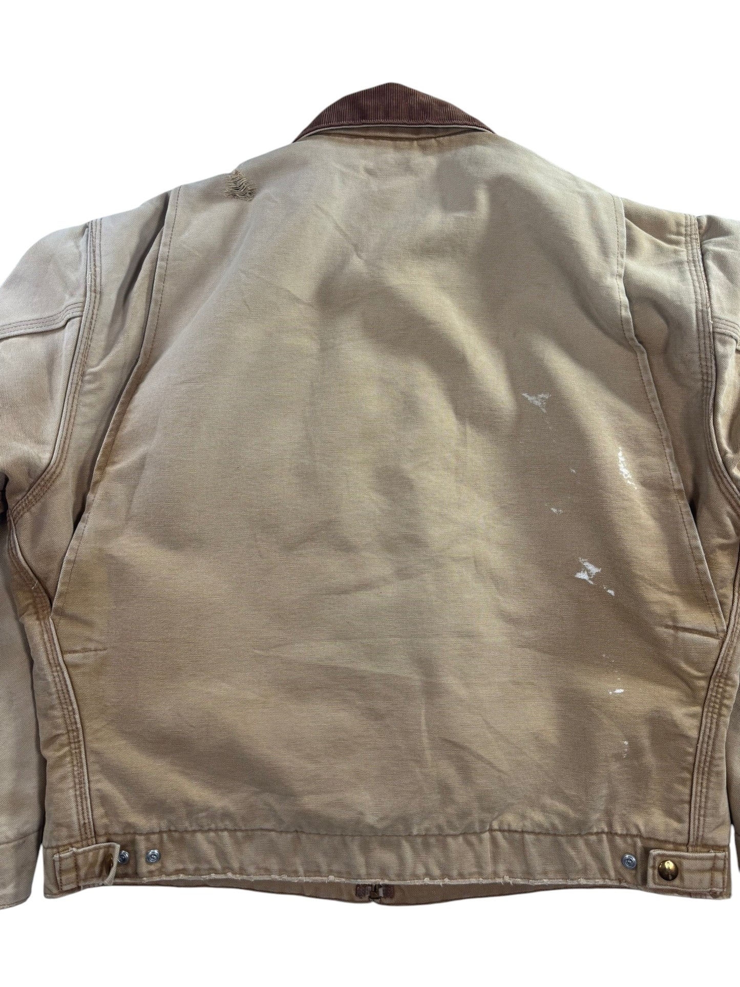 Carhartt Detroit Jacket Vintage J01 BRN 46R Made in US Blanket Lined Canvas XL