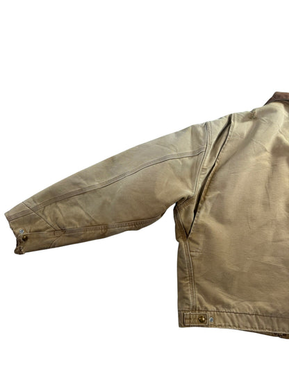 Carhartt Detroit Jacket Vintage J01 BRN 46R Made in US Blanket Lined Canvas XL