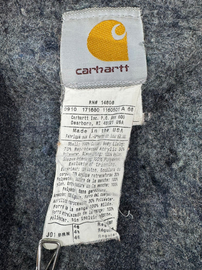 Carhartt Detroit Jacket Vintage J01 BRN 46R Made in US Blanket Lined Canvas XL