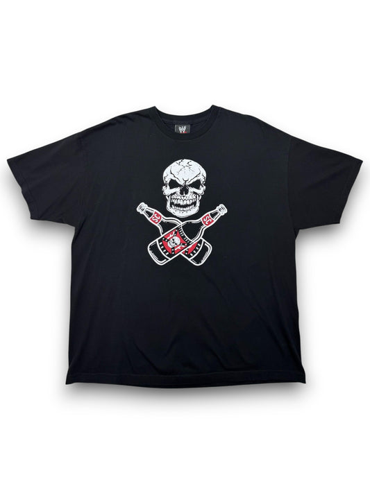 WWE Stone Cold Steve Austin “Drink Beer” Skull Graphic Tee Shirt Black (2XL)