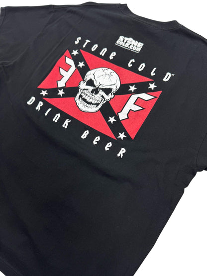 WWE Stone Cold Steve Austin “Drink Beer” Skull Graphic Tee Shirt Black (2XL)