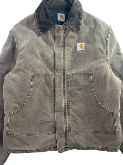 Carhartt J22 CHT Arctic Detroit Canvas Workwear Jacket Faded Brown Men's XL