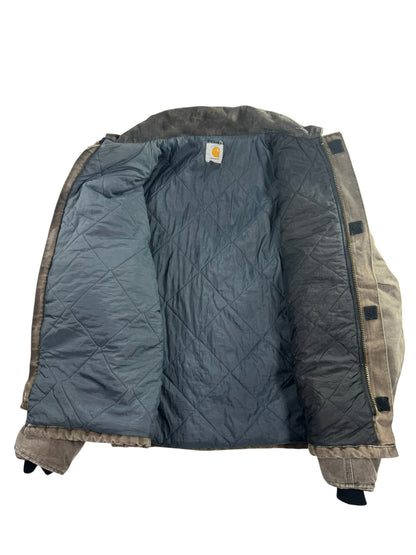 Carhartt J22 CHT Arctic Detroit Canvas Workwear Jacket Faded Brown Men's XL