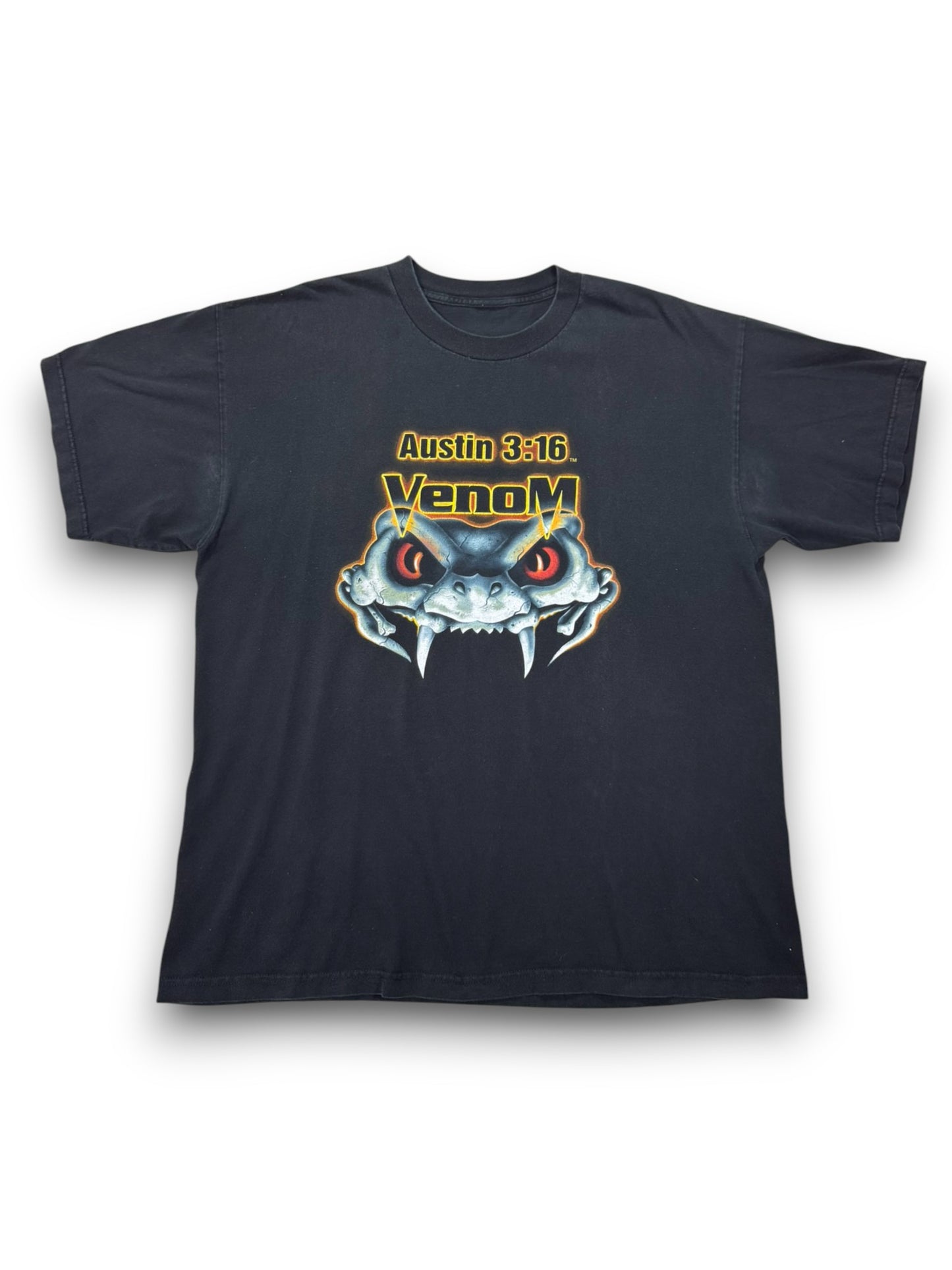 WWE Stone Cold Steve Austin “Austin 3:16 Venom” Snake Graphic Tee Black (XL)