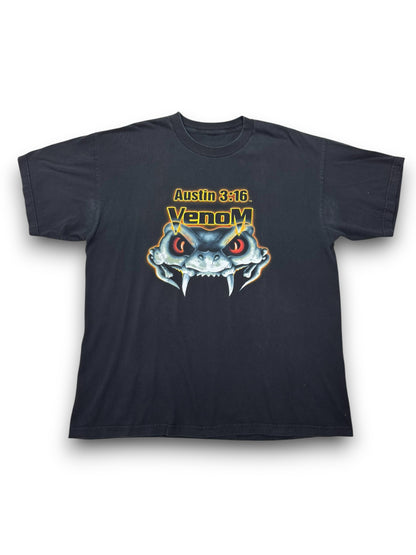 WWE Stone Cold Steve Austin “Austin 3:16 Venom” Snake Graphic Tee Black (XL)
