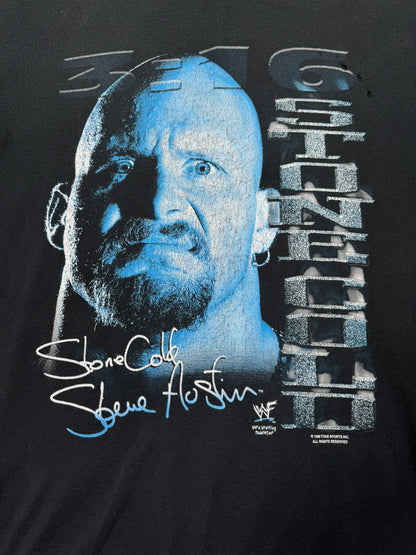 Vintage WWF Stone Cold Steve Austin Big Face Self Portrait Wrestling Tee (XL)
