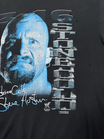 Vintage WWF Stone Cold Steve Austin Big Face Self Portrait Wrestling Tee (XL)
