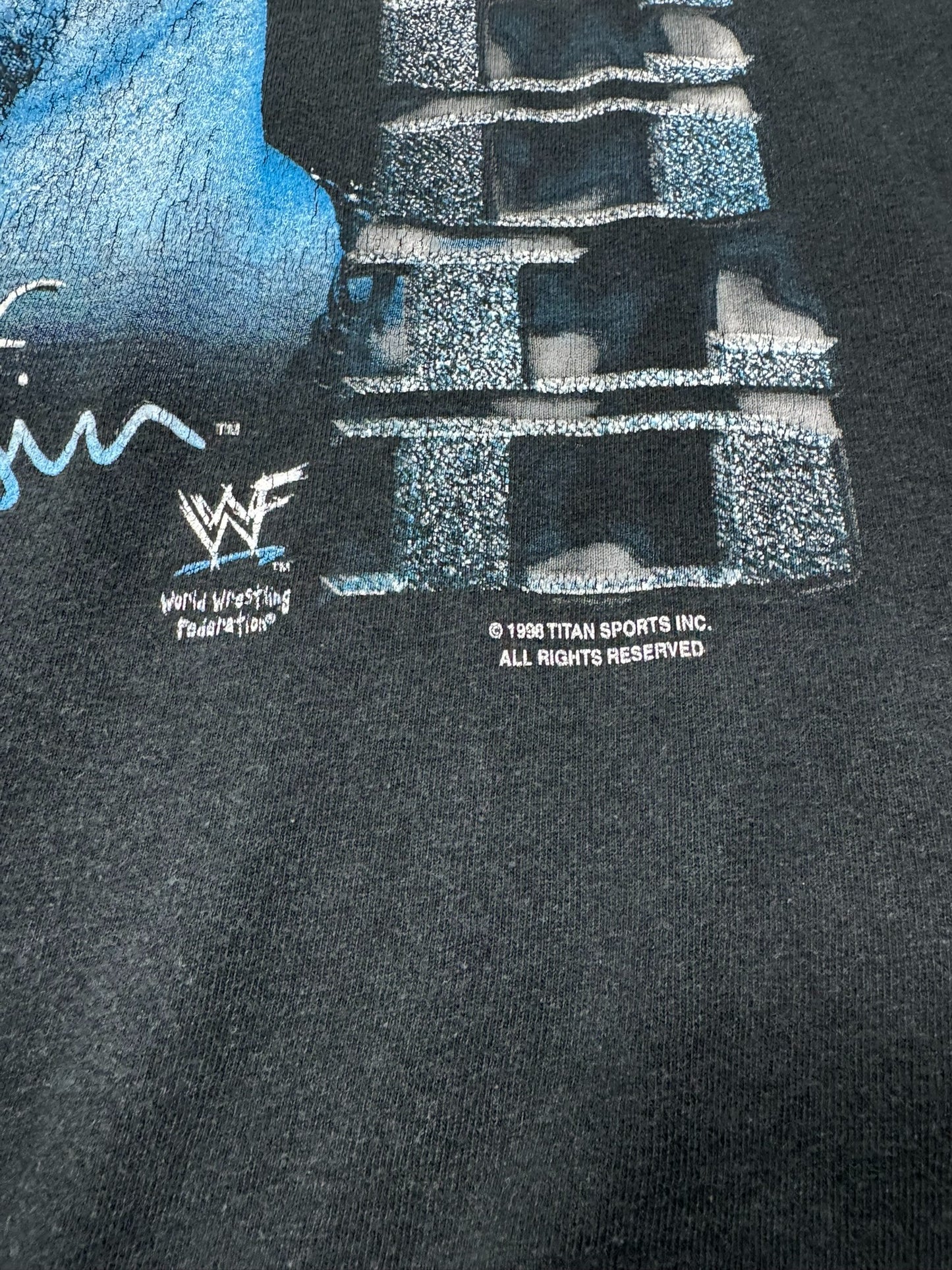 Vintage WWF Stone Cold Steve Austin Big Face Self Portrait Wrestling Tee (XL)