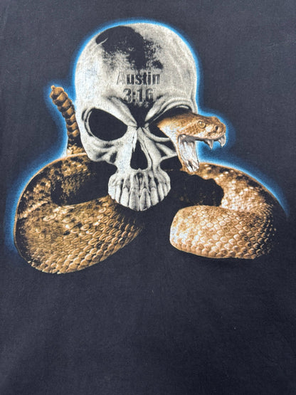 VTG WWF Stone Cold Steve Austin Rattlesnake Skull Wrestling Tee - XL