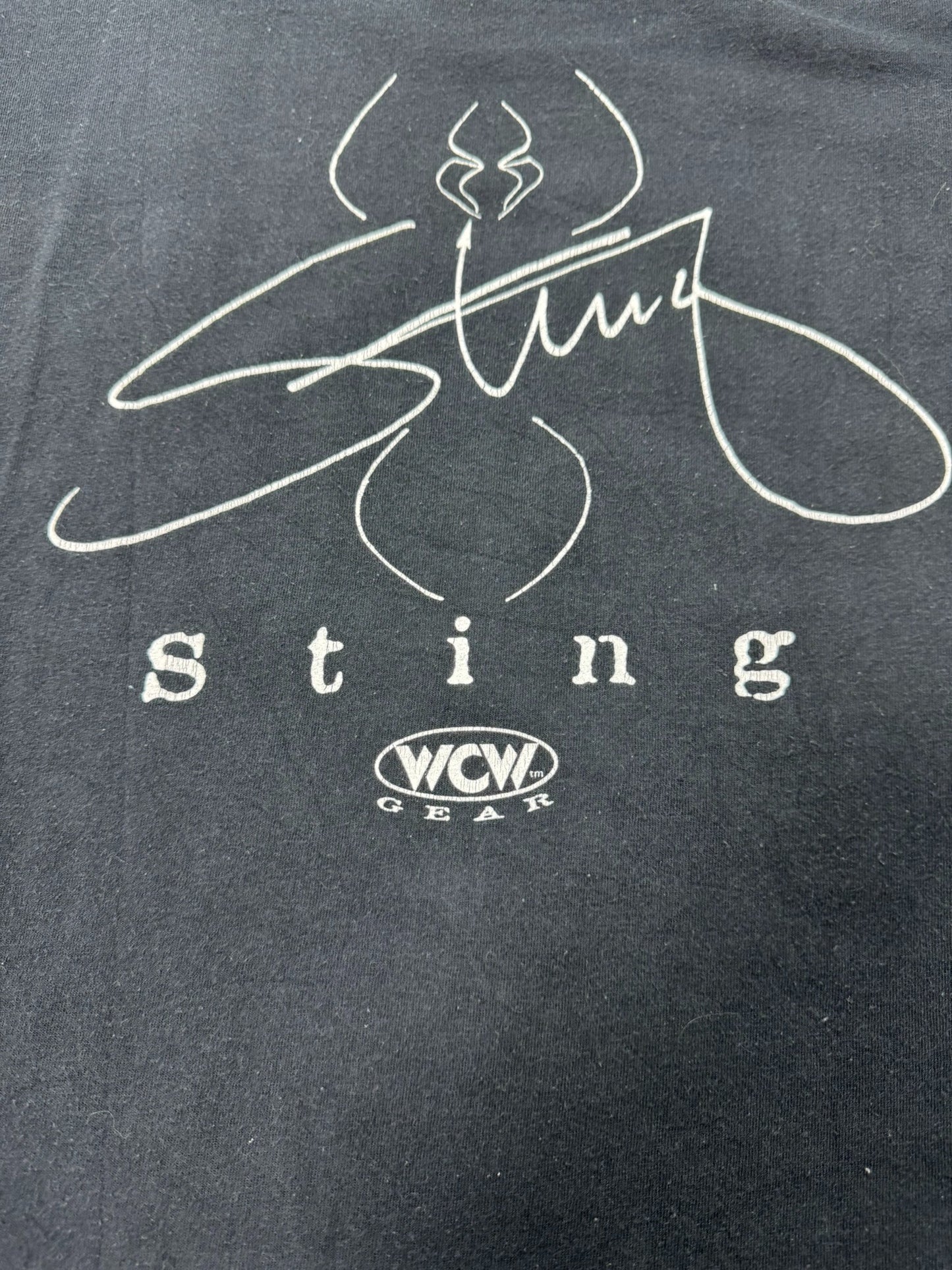 Vintage WCW Sting Big Face Graphic 90s Wrestling Tee - L