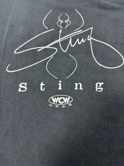 Vintage WCW Sting Big Face Graphic 90s Wrestling Tee - L