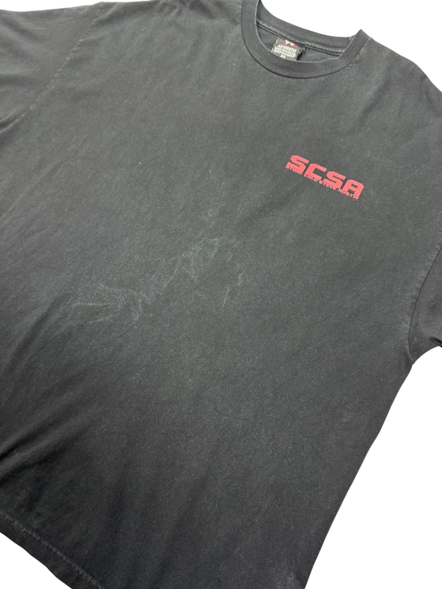 Vintage WWE Stone Cold Steve Austin SCSA Shield Wrestling Tee – 3XL