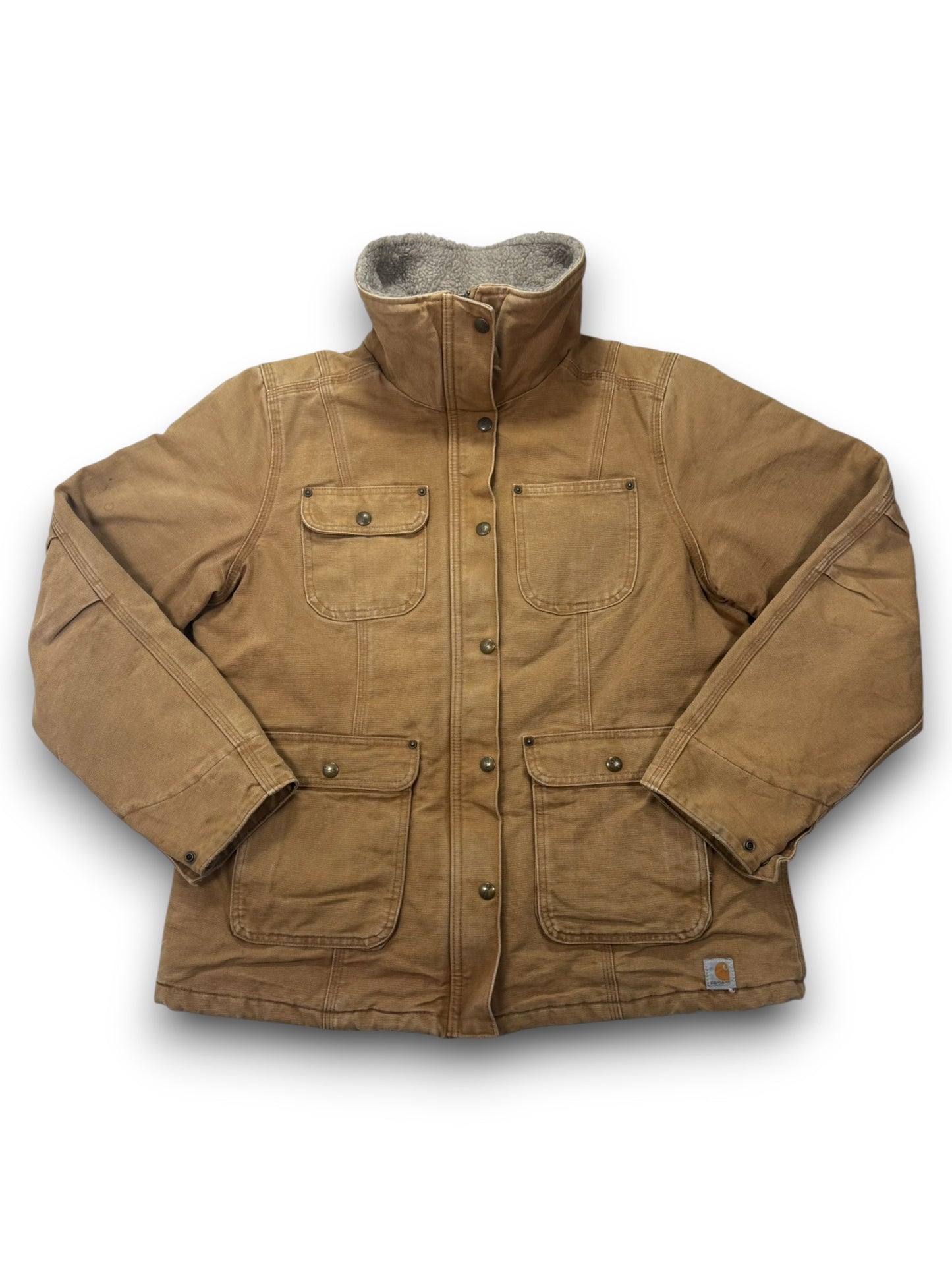 Carhartt Weathered Duck Wesley Coat Sherpa/Blanket Lined Jacket - Women's L