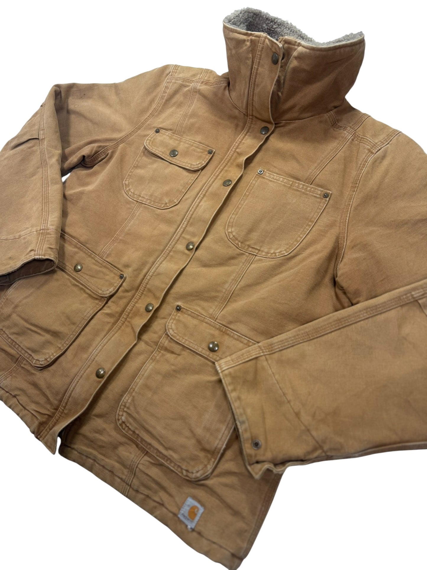 Carhartt Weathered Duck Wesley Coat Sherpa/Blanket Lined Jacket - Women's L