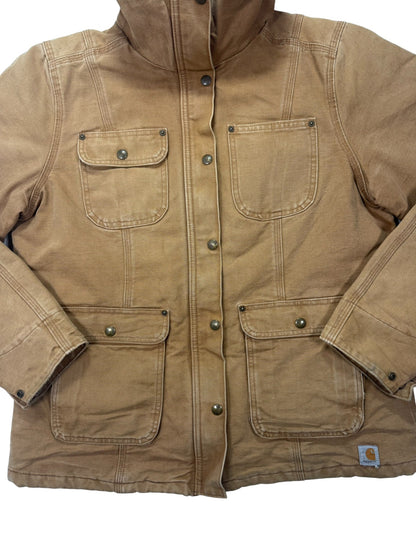 Carhartt Weathered Duck Wesley Coat Sherpa/Blanket Lined Jacket - Women's L