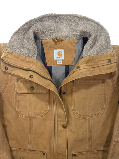 Carhartt Weathered Duck Wesley Coat Sherpa/Blanket Lined Jacket - Women's L