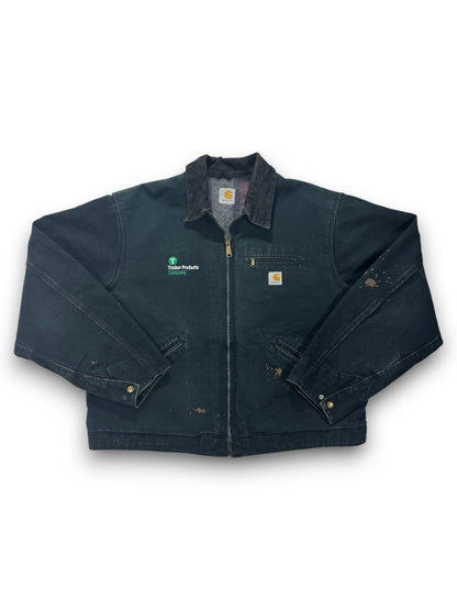 Vintage Carhartt J001 Blanket Lined Detroit Jacket Black Workwear - Large