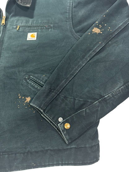 Vintage Carhartt J001 Blanket Lined Detroit Jacket Black Workwear - Large