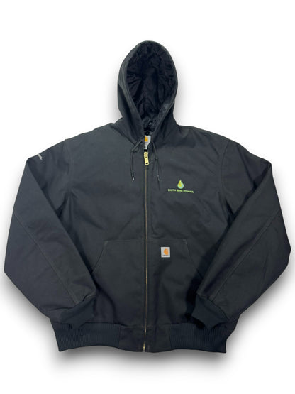 Carhartt J133 Extremes Active Jacket Black Hooded Quilted Workwear (L Tall)