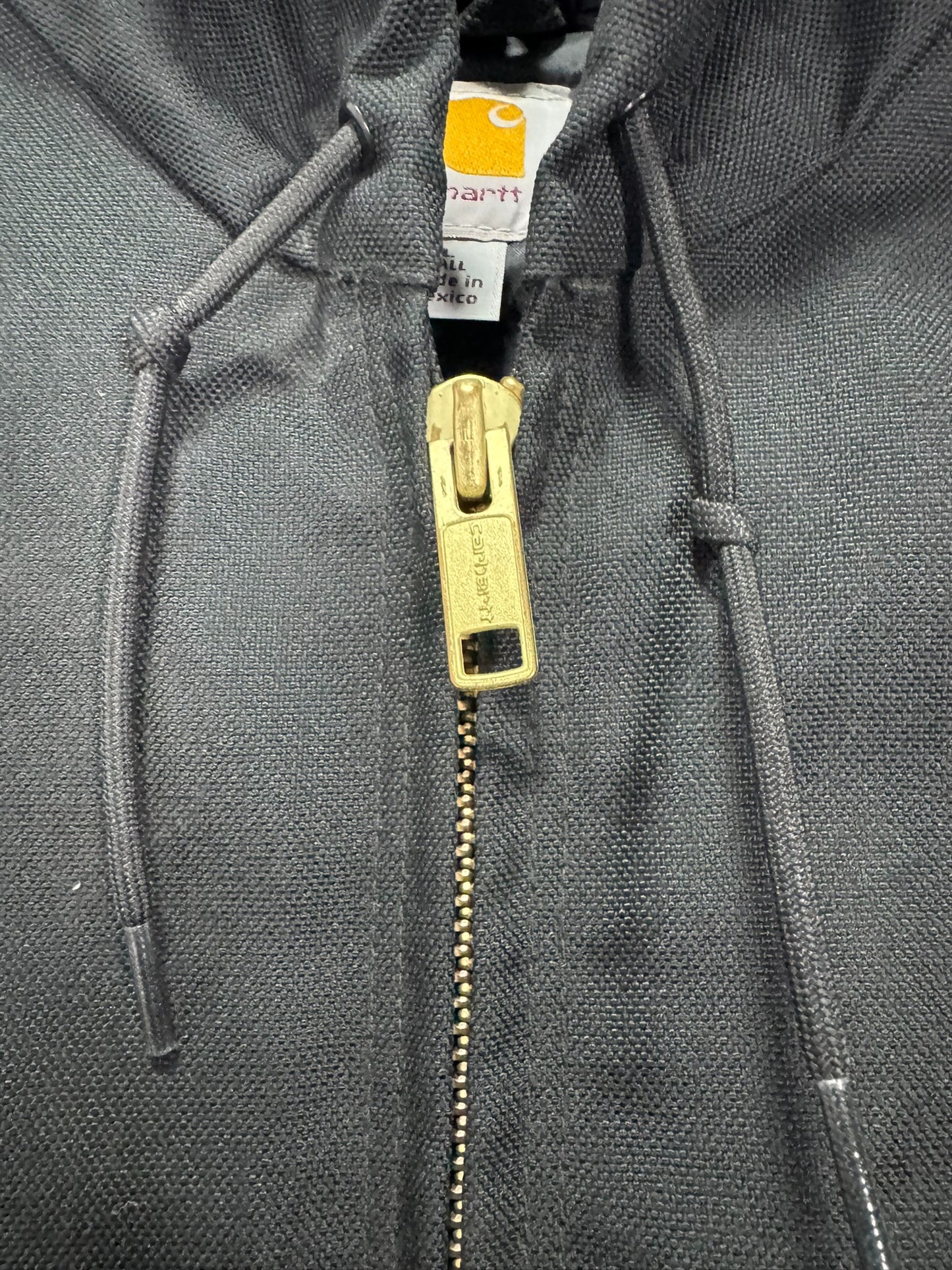 Carhartt J133 Extremes Active Jacket Black Hooded Quilted Workwear (L Tall)