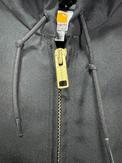Carhartt J133 Extremes Active Jacket Black Hooded Quilted Workwear (L Tall)