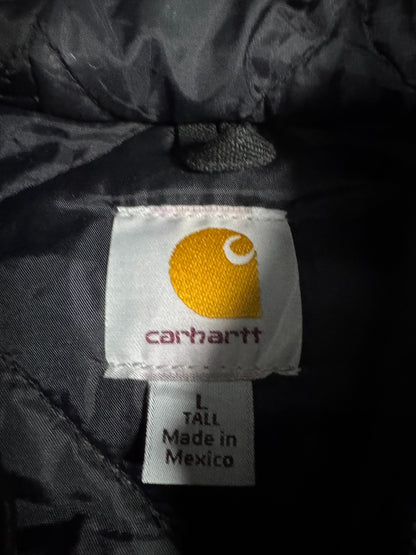 Carhartt J133 Extremes Active Jacket Black Hooded Quilted Workwear (L Tall)