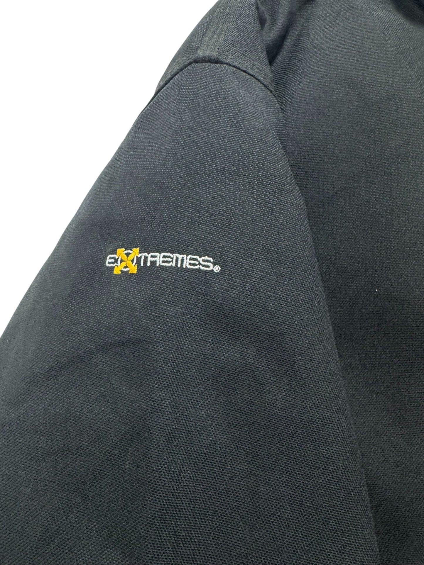 Carhartt J133 Extremes Active Jacket Black Hooded Quilted Workwear (L Tall)
