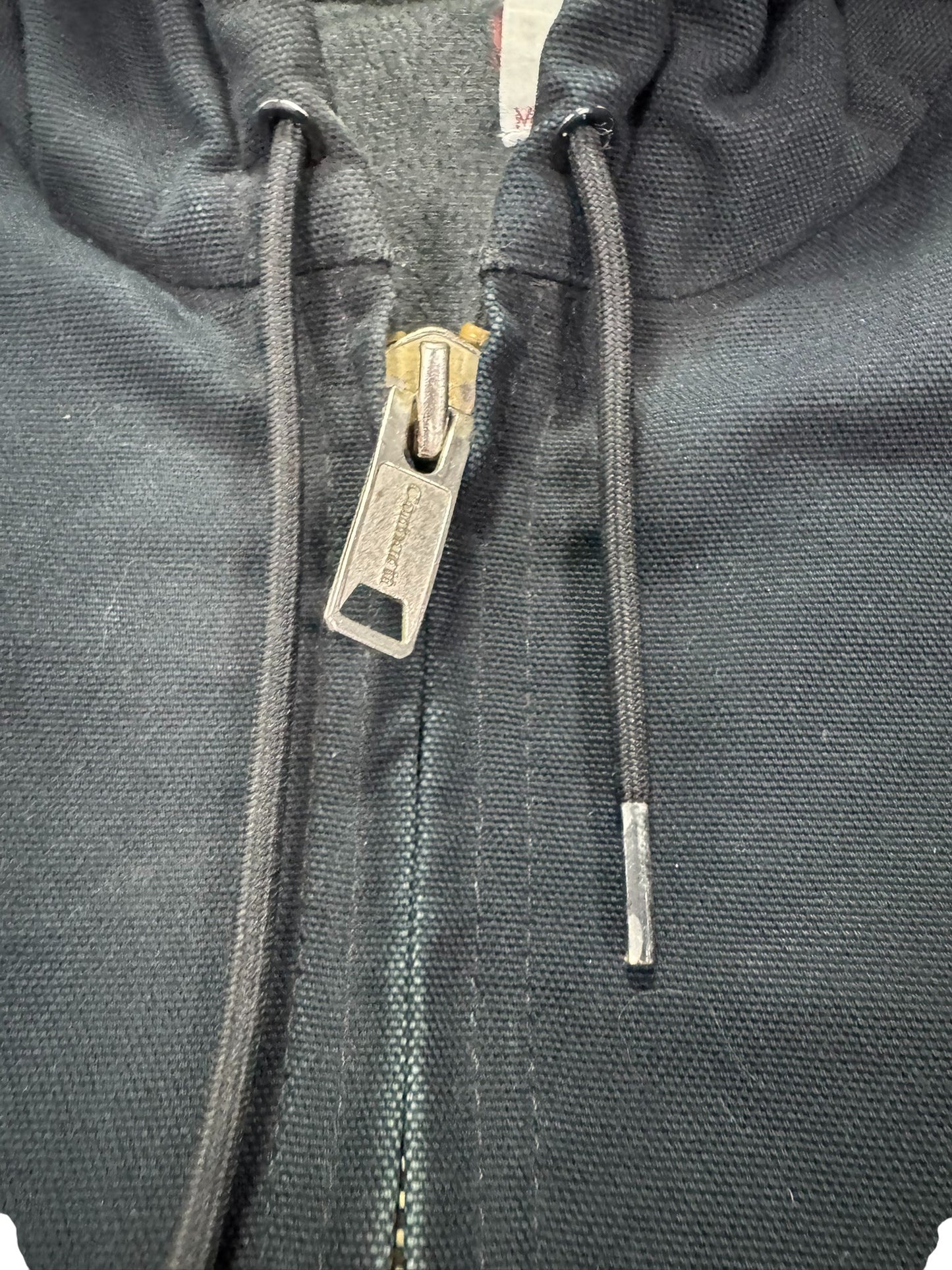 Vintage Carhartt J140 Quilted Hooded Active Jacket Black Made in USA - XL