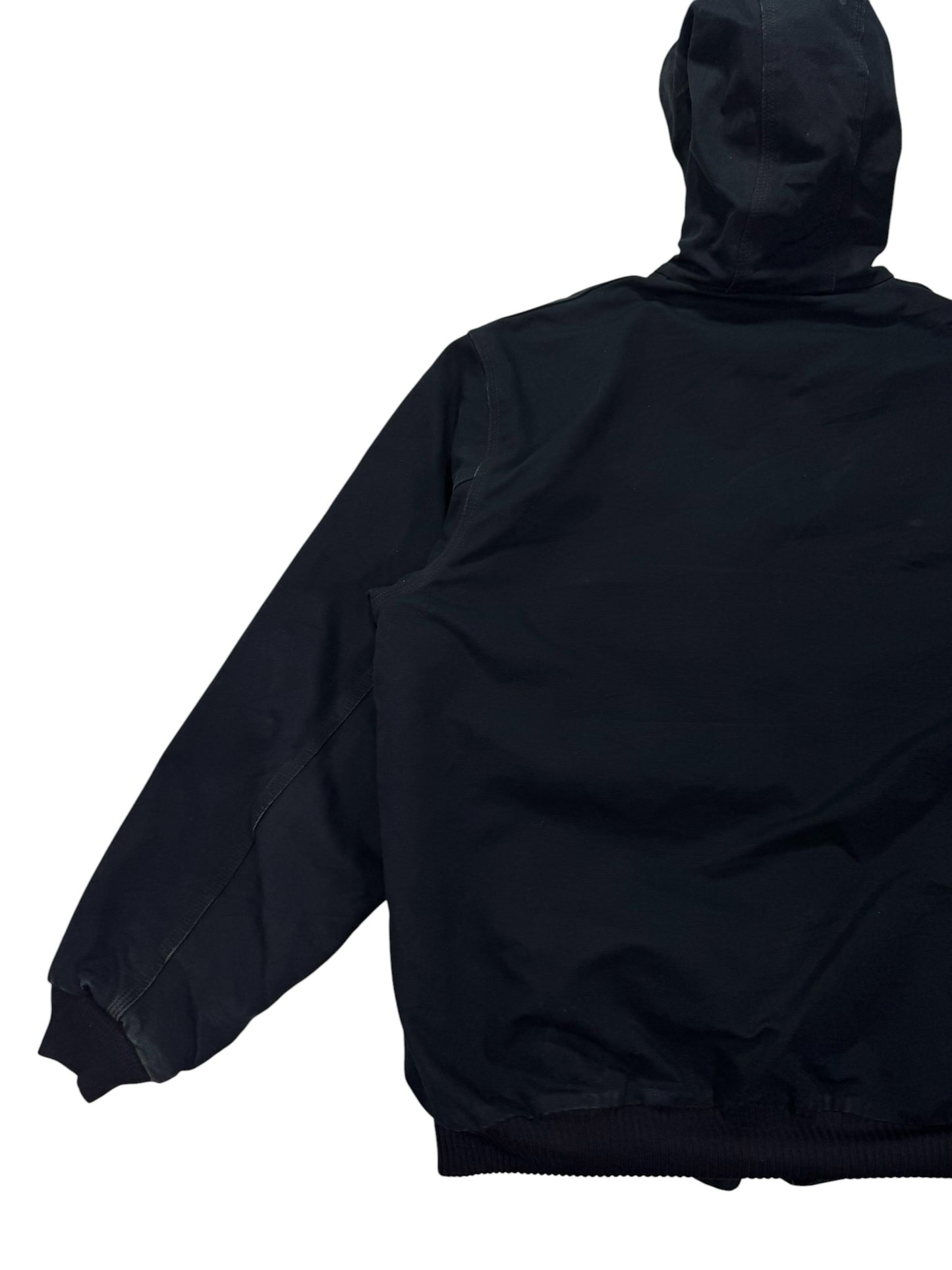 Vintage Carhartt J140 Quilted Hooded Active Jacket Black Made in USA - XL