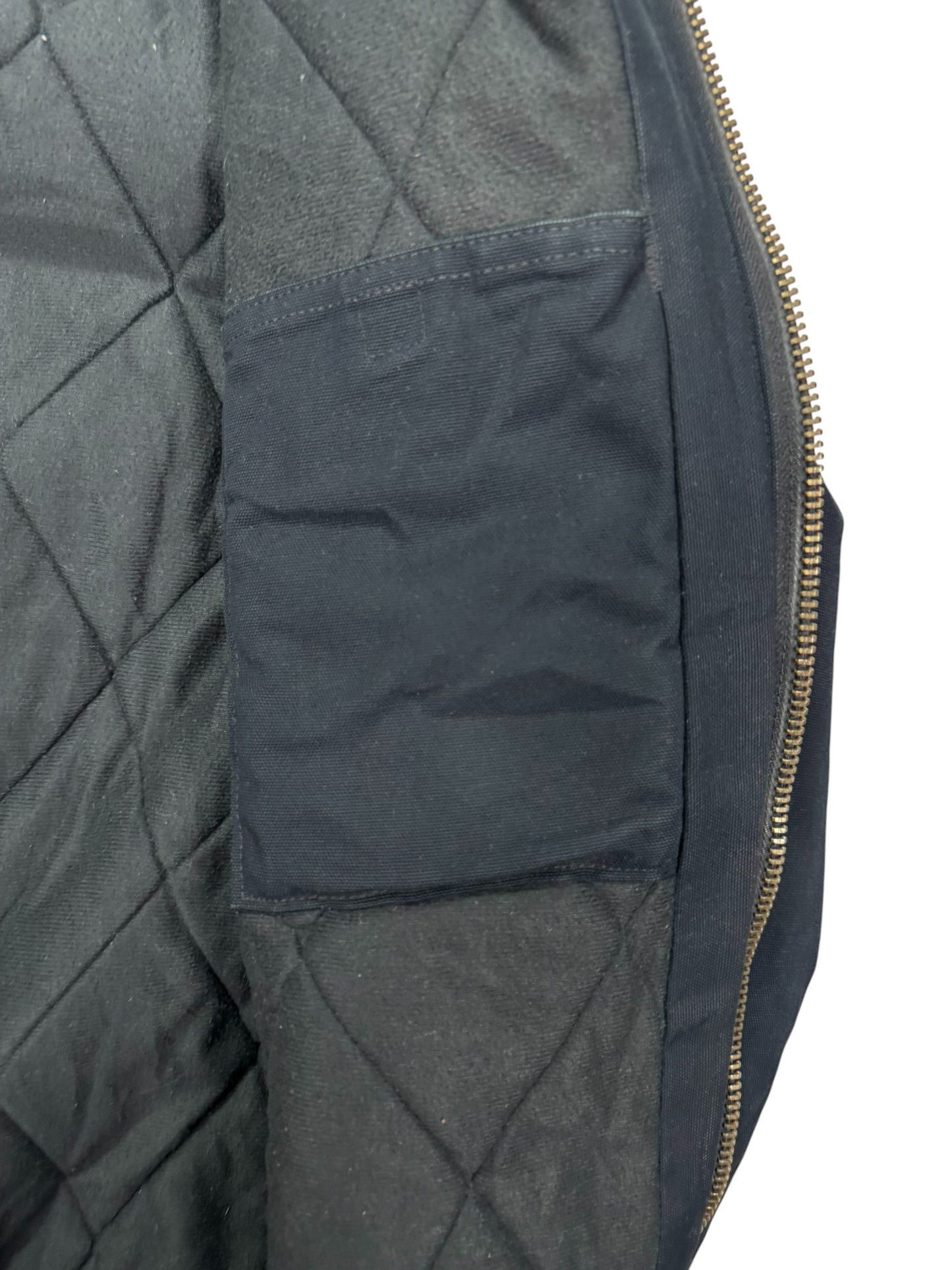 Vintage Carhartt J140 Quilted Hooded Active Jacket Black Made in USA - XL