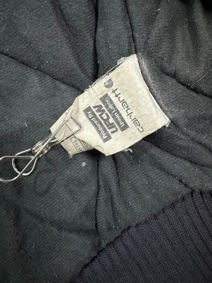 Vintage Carhartt J140 Quilted Hooded Active Jacket Black Made in USA - XL