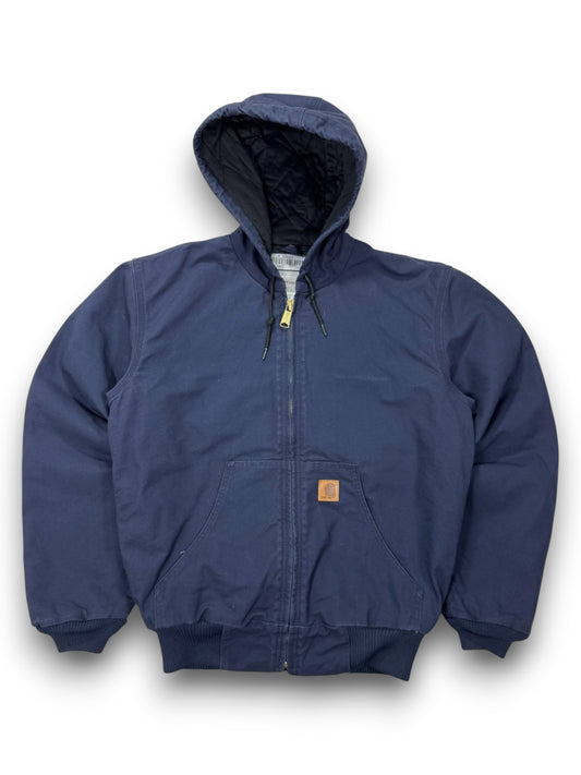 Carhartt J130 Active Jacket Navy Blue Quilted Lined Workwear - S